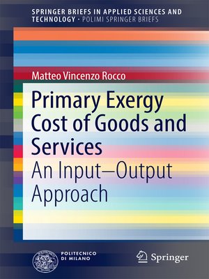 cover image of Primary Exergy Cost of Goods and Services